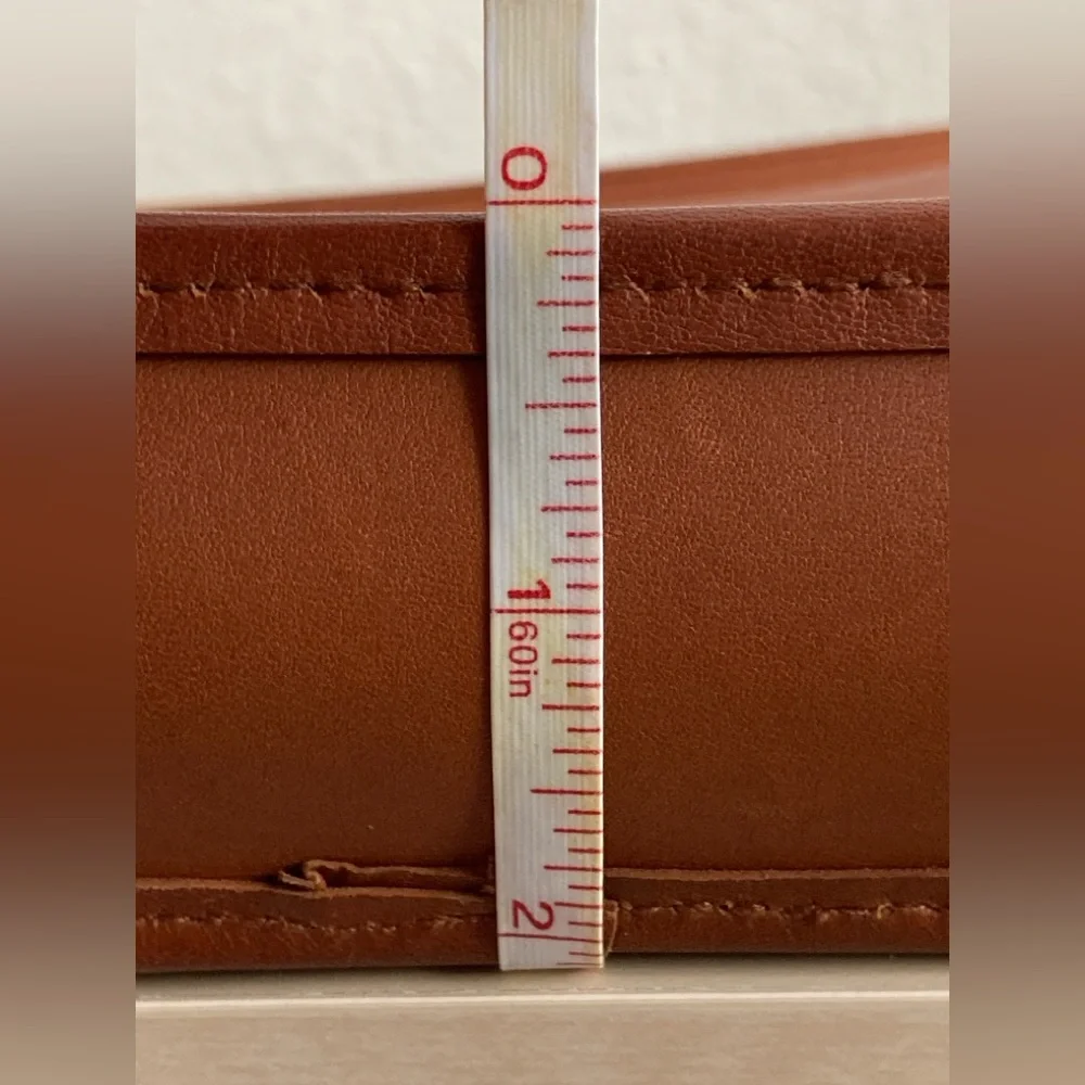 Classic Caramel Leather Crossbody Bag by Hunt Club - Picture 13 of 13